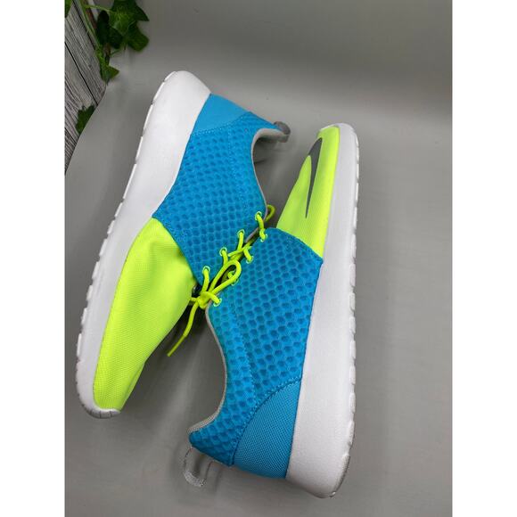 Nike Men's Roshe Run One FB Current Blue Lime 10 - Picture 6 of 8